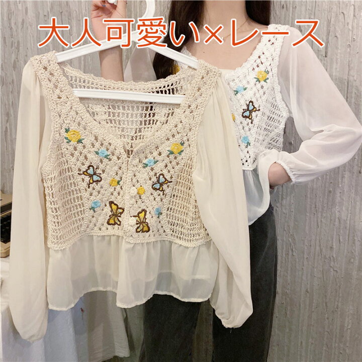 楽天市場】送料無料 シフォンブラウス レディース 刺繍ブラウス 