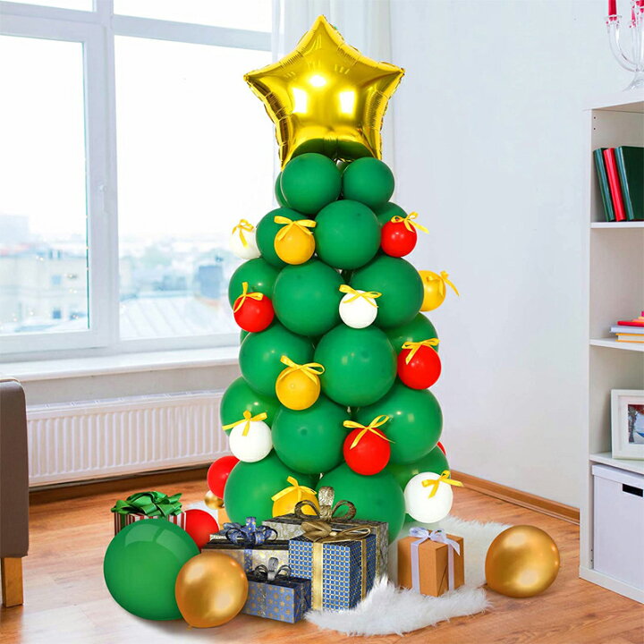 楽天市場 クリスマス バルーン グリーン クリスマスツリー バルーンツリー クリスマスツリー 風船ツリー 飾り デコレーション バルーン ディスプレイ クリスマス イベント Balloon Tree Novelty 手作り Diy パーティー ひとみショップ