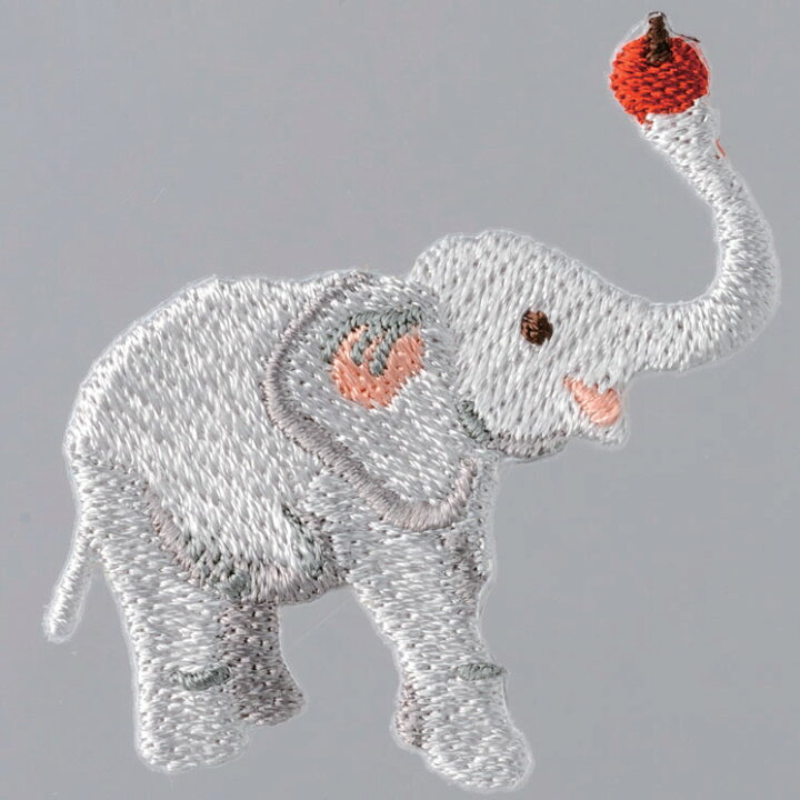楽天市場】プペ刺繍ワッペン ぞうさん 1パック（3枚入）アイロン接着 
