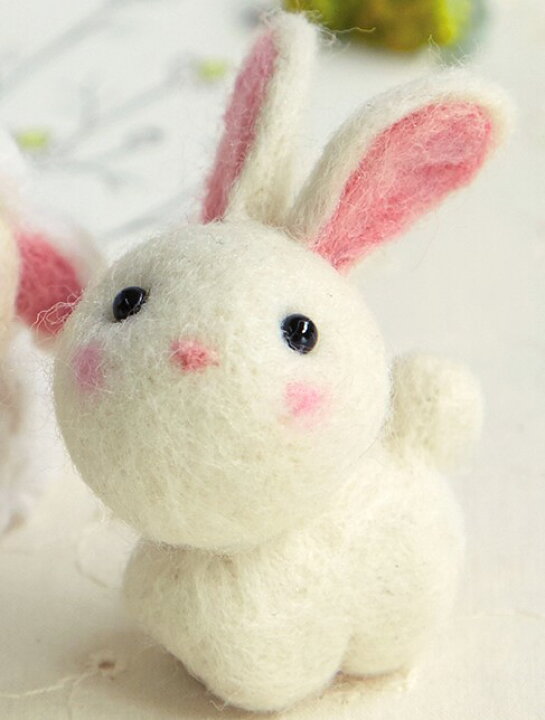 夏休み 冬休み 手作り 動物 手作りキット フェルト キット うさぎ 工作 の マスコット 型抜き済み サンフェルト でつくる