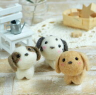 かわいい犬のお友だち フェルトマスコット手作りキット ゴールデンレトリバー・ダルメシアン・シーズー …