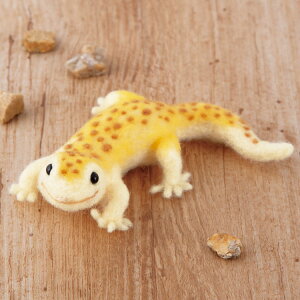 フェルトで作る ヒョウモントカゲモドキ 手作りキット フェルト手芸 ハンドメイド レオパ 自由研究