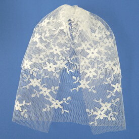 ベール 完成品 ヘッドの飾りなし 【フェアリー】ピン2本付 ドール用 人形用 ウェルカムドール用 マスコット用 装飾 小物 結婚式 披露宴 ウェディング