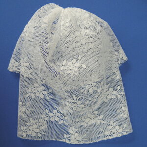 ベール 完成品 ヘッドの飾りなし 【プチフラワー】ピン2本付 ドール用 人形用 ウェルカムドール用 マスコット用 装飾 小物 結婚式 披露宴 ウェディング