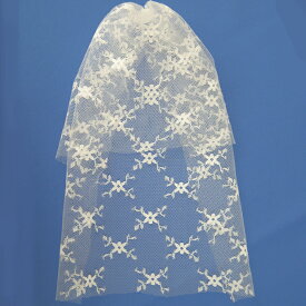 ベール 完成品 ヘッドの飾りなし【Lサイズ・フェアリー】ピン2本付 大きめ ドール用 人形用 ウェルカムドール用 マスコット用 装飾 小物 結婚式 披露宴 ウェディング