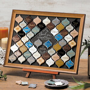 タイルを貼って作る ウェルカムボード 「 ランタン 」アンティークミックス 50名様用 フレーム ボード ペン 付き モロッコ モロッカン ゲスト参加型演出 結婚式 ウェディング 人前式 サプラ