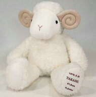 羊のウェイトドールが幸せ運ぶ 愛も運ぶ ひつじのめーちゃん・片足刺しゅう ウェルカムドール 未年 ぬい…