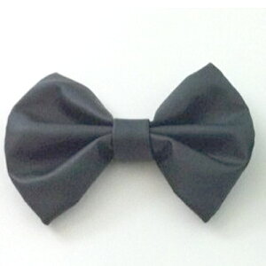 蝶ネクタイ 完成品 【Lサイズ】 (レザー調ブラック)サイズオーダー品 大きめの ドール用 人形用 ウェルカムドール用 マスコット用 装飾 小物 結婚式 披露宴 ウェディング