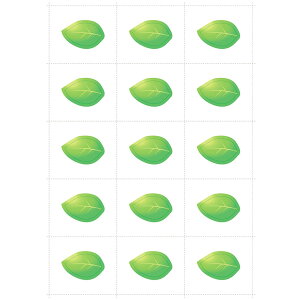 オリジナル ウェルカムボード用 追加シール リーフピース 1シート15枚 葉っぱ 結婚式 ウェルカムボード 寄せ書き