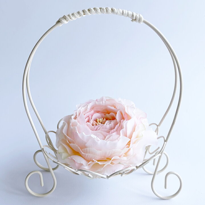 楽天市場】サーバーバスケット リングピロー 完成品 S ピンクのお花 
