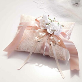 【リングピロー手作りキット】ドラマティックリングピロー（フェアリーローズ・ピンク）【結婚式 ウェディング 花嫁diy】
