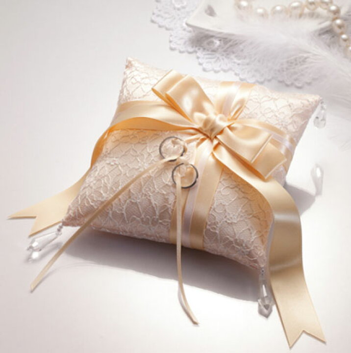 楽天市場 リングピロー手作りキット ドラマティックリングピローシルキーリボン シャンパンゴールド 結婚式 ウェディング 花嫁diy Hitomiの幸せデリバリー