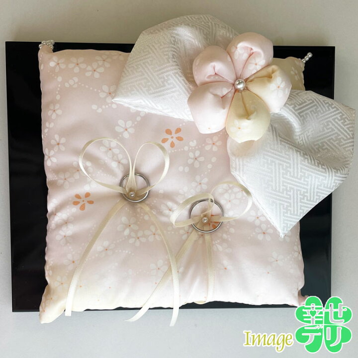 楽天市場】和風のリングピロー「花舞」(完成品)直径約17cm 結婚式 白  