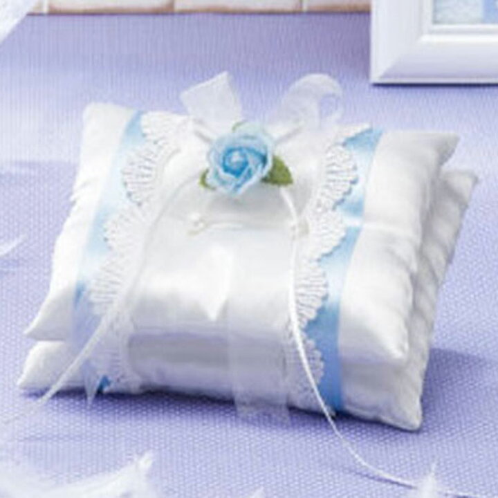楽天市場 リングピロー手作りキット 綿100gと糸付き エンジェルローズのリングピロー サムシングブルー 結婚式 ウェディング 花嫁diy Hitomiの幸せデリバリー