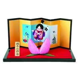 黒台付き 桃から飛び出す 桃太郎 手作りキット （金屏風・赤毛せん・立て札付き）五月人形 男の子 こどもの日 初節句 出産祝い 置き物 端午の節句室内用 卓上用