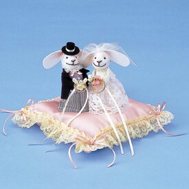 うさぎ の リングピロー手作りキット（ピンク）結婚式 ウェディングドール 卯年 ウサギ ぬいぐるみ ラビット バニー