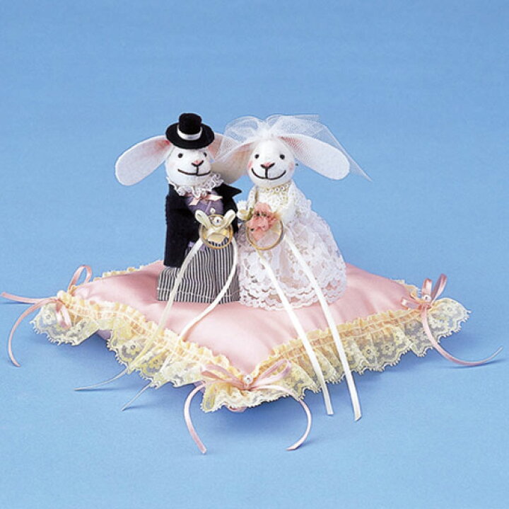 楽天市場】うさぎ の リングピロー手作りキット（ピンク）結婚式 