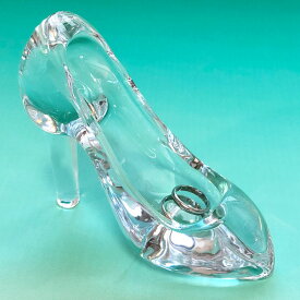 ガラスのハイヒール 透明な靴 プリンセス シューズ 横幅12cm 高さ10cm フラワーベース シンデレラ