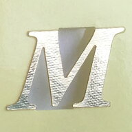 ウェルカムボード用シール単品【アルファベットM】1枚（金色の文字）結婚式 花嫁DIY ウェディング レセプ…