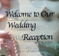 ウェルカムボード用シール（黒の文字・筆記体）（1枚）「Welcome to Our Wedding Reception」【結婚式 花…