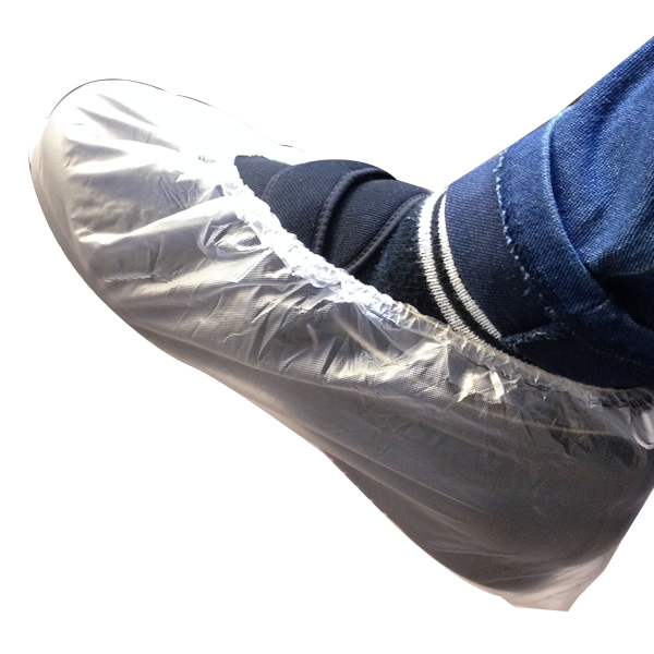 全品送料無料 雨の日のギプスの足のカバーに 使い捨て 期間限定 ポリエチシューズカバー 10枚 シューカバー クリア ディスポ