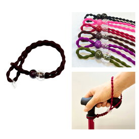 手離れ防止ストラップ ぽこぽこ 杖適応サイズ径／約18〜25mm　日本製 ステッキ用 杖用ストラップ 小物