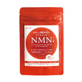 【NMN+ 潤白水素 40カプセル】 （送料無料）潤白水素　NMN ニコチンアミドモノヌクレオチド　水素還元焼成サンゴカルシウム　栄養機能食品 亜鉛　ビタミンC　ビタミンE　水素サプリ　美容サプリ