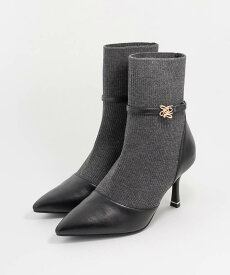 【本日限定ポイント10倍!】【22.5cm〜25.5cm】RANDA/ランダ/ゴールドパーツニットドッキングブーツ/DC34117/J【24AW】▲△【hitotai-20c】【half-c】