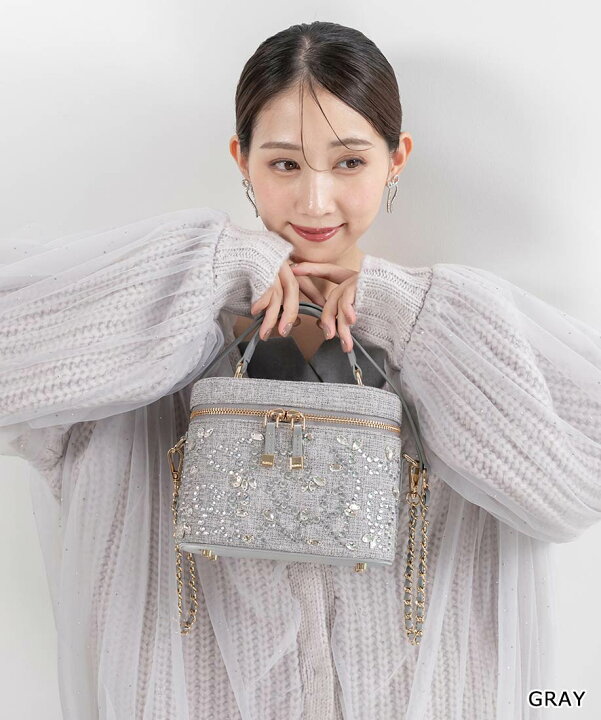楽天市場】【20%OFF】RANDA/ランダ/ビジューバニティバッグ/FB34266/U  