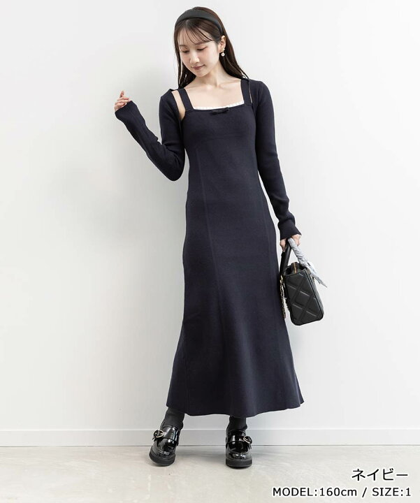 楽天市場】【40%OFF】RANDA/ランダ/ボレロセットリブニットワンピース  