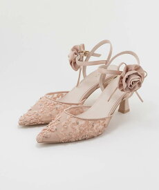 【50%OFF】RANDA/ランダ/2WAYフラワーモチーフアンクルストラップパンプス/PD35042/R2【25SS】▲△