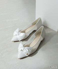 【50%OFF】【22.0cm〜25.5cm】RANDA/ランダ/ホットフィックスストーンリボンメッシュパンプス/DP35002/Y【25SS】▲△【0523p】