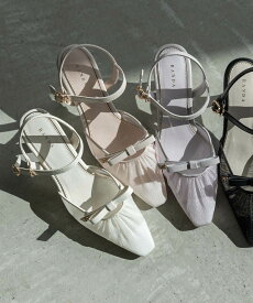 【50%OFF】【22.5cm〜25.5cm】RANDA/ランダ/シアーリボンストラップパンプス/DD35193/R2【25SS】▲△