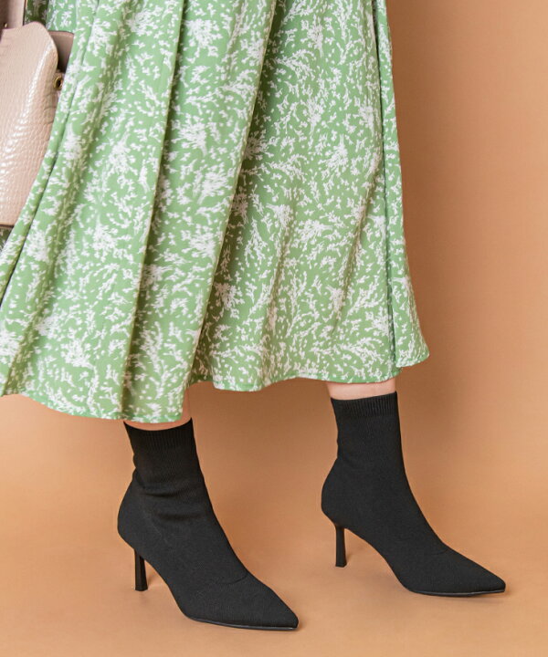 楽天市場 ソックスブーツ ショートブーツ 22 5cm 25 5cm Randa ランダ Cotton Steps ソフトストレッチニットソックスブーツ Dc M2a 21aw Randa