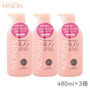 第一三共ヘルスケア ミノン 全身シャンプー しっとりタイプ 450ml 3個 医薬部外品 薬用 乾燥肌 保湿 優しい 子供 赤ちゃん 生後1ヶ月から