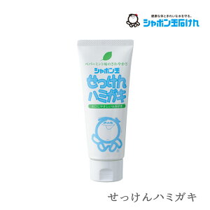 シャボン玉 せっけんハミガキ 140g 1個 シャボン玉販売 歯磨き ペパーミント 天然由来 無添加