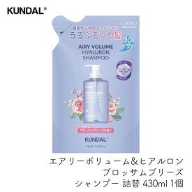 【クンダル詰替え】　エアリーボリューム&ヒアルロン ブロッサムブリーズ シャンプー詰替 430ml 1個 植物由来 弱酸性 ノンシリコン アミノ酸 ヘアケア 頭皮ケア 詰め替え