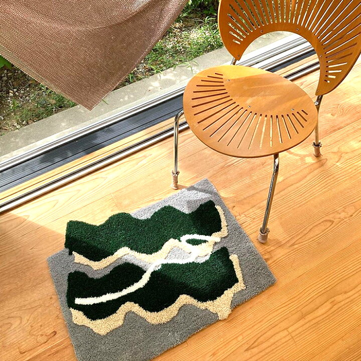 楽天市場】ocacao rug ましかくなチェアラグ 1枚 日本製 タフティング 