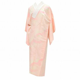 【21%OFF】長襦袢/中古/リサイクル/正絹/女性/リサイクル着物/ながじゅばん/身丈127.5cm/裄61.5cm/裄Sサイズ/ピンク色系/鶴/雲取り文様/特品/【中古】/【着物ひととき】/mm3165b