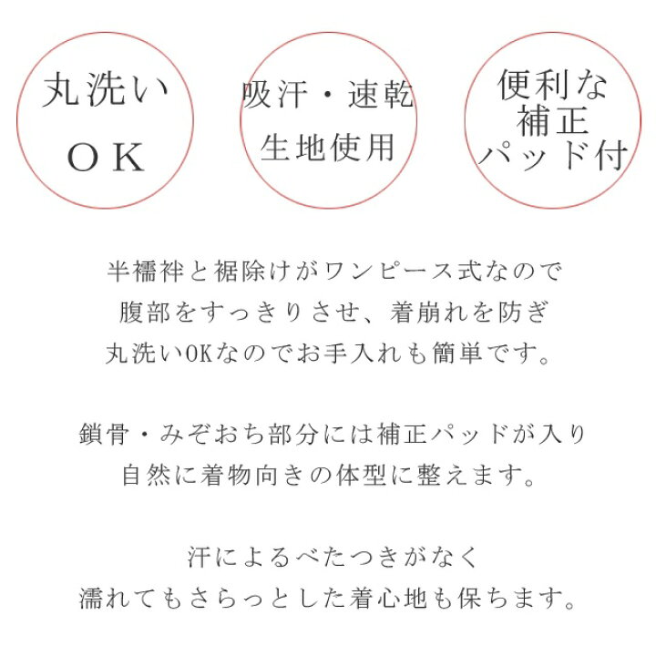 新10 和装スリップ 2style L あづま姿 着物スリップ 日本製 肌着 小衿芯 5 補正パット M スリップ