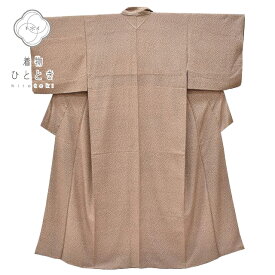 【中古】 江戸小紋 正絹 リサイクル着物 仕立て上がり 縮緬 袷 裄63.5cm 身丈151.7cm S 紫色系 萩唐草文様 良品★★★ ss0680b [ 着物 中古 帯 リサイクル 振袖 浴衣 袴 和服 古着 ]