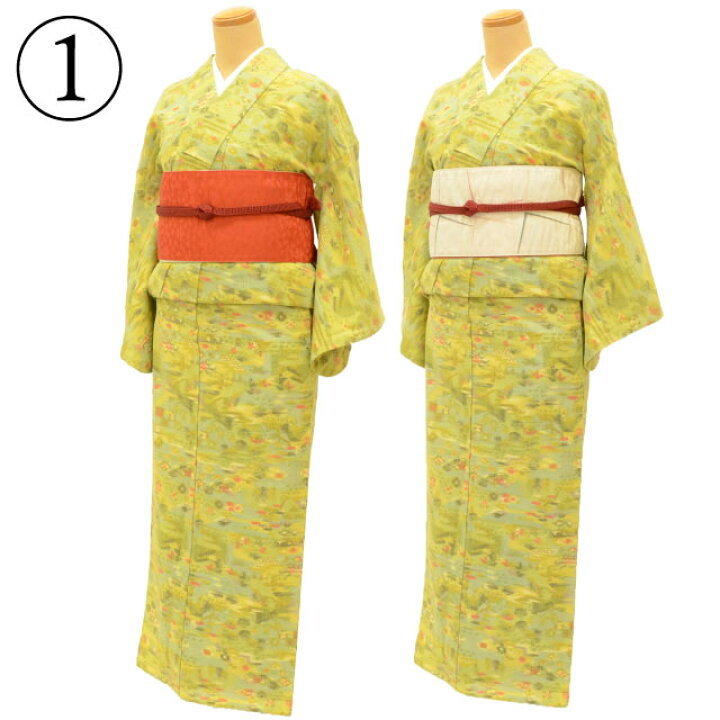 楽天市場】【中古】 リサイクル着物 ウール着物 セット 小紋 単衣 半幅 