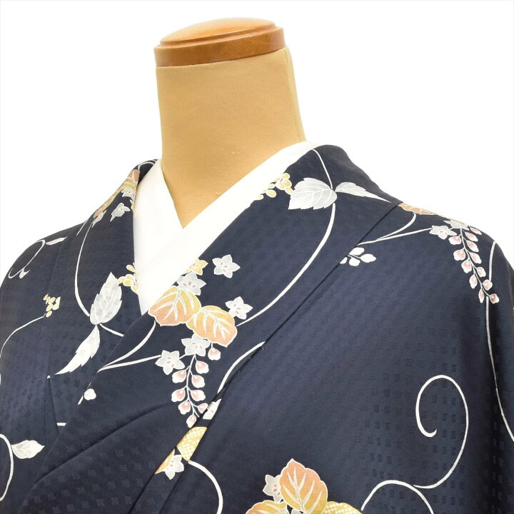 楽天市場】【中古】 小紋 リサイクル着物 袷 正絹 身丈172cm LL 裄69cm 