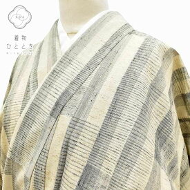 【中古】 紬 リサイクル着物 身丈169cm 裄丈65cm 正絹 仕立て上がり Mサイズ Lサイズ ちょっとふくよかL 特選 野蚕 シルク 未使用品 トールサイズ [ 着物 中古 帯 リサイクル 振袖 浴衣 袴 和服 古着 ] ll3307b