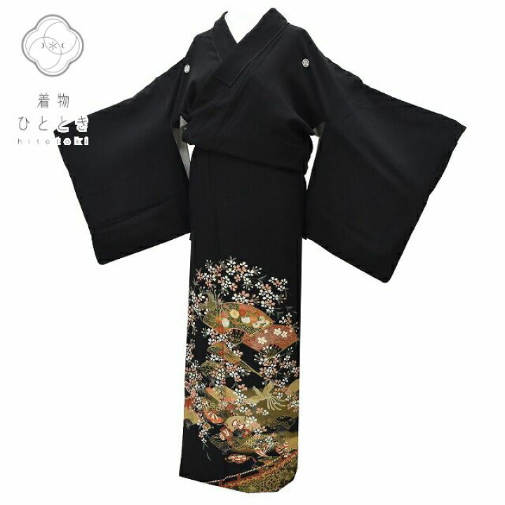 楽天市場】【中古】 リサイクル着物 身丈162.5cm 裄丈67cm 黒留袖 正絹 