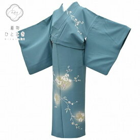 ＼P5倍+最大5500円OFFクーポン／ 【中古】 付下げ訪問着 中古 身丈148.5cm 裄丈64.5cm 正絹 仕立て上がり リサイクル着物 袷 SS ちょっとふくよかL 青系 花文様 特品 [ 和服 入学式 卒業式 母 結婚式 お宮参り アウトレット きもの kimono 着物ひととき]