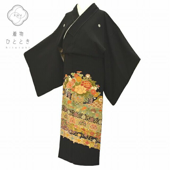 楽天市場】【中古】 リサイクル着物 身丈161cm 裄丈66.5cm 黒留袖 正絹