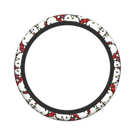 ハローキティ 車用 ハンドルカバー 軽自動車 軽 普通車 ステアリングカバー おしゃれ 滑り止め 汚れ防止 手触りよし アクセサリー 内装品 高級 滑り防止 オールシーズン対応 38cm