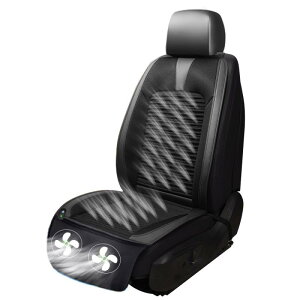 車用座席シート シートカバー 車 【クールシート】 エアーカーシート 48個の通気孔 冷風送風 3段階調整