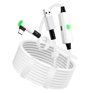 ELUTENG VR Link�P�[�u�� 5M �i�C�����҂� 27W�}���[�d�Ή� Meta Quest 2 �P�[�u�� USB3.0